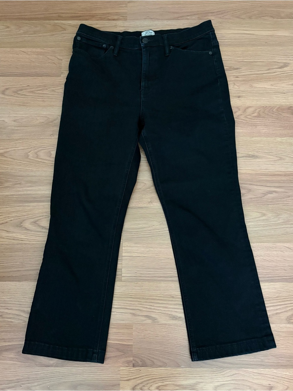 J.Crew Billie Demi Boot Crop Black Jeans Size 31